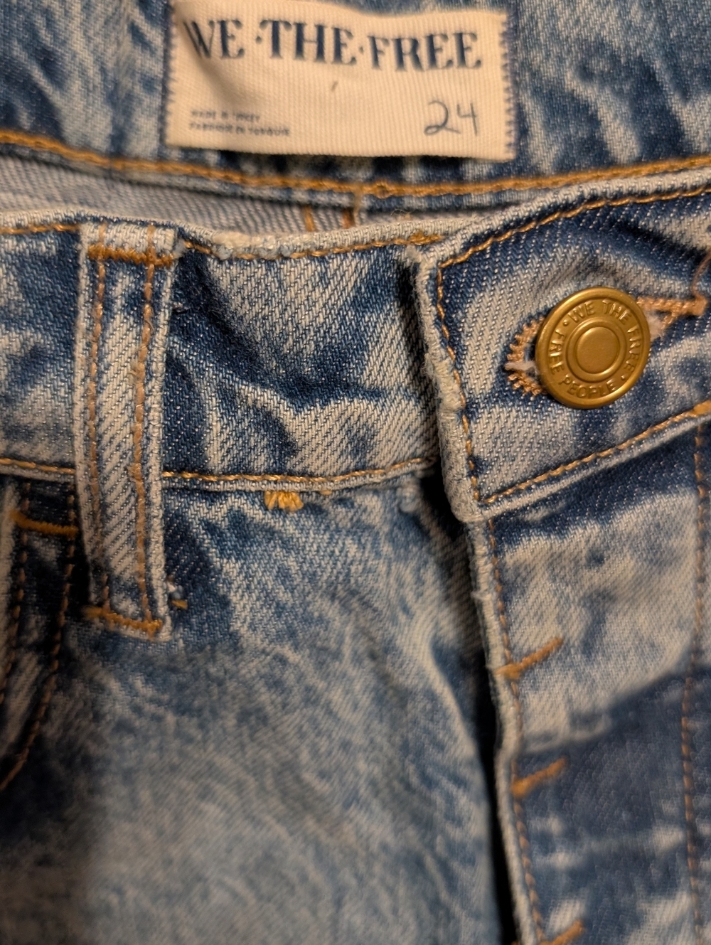 We The Free Lucky You Barrel Jeans, Size 24, nwot - Picture 5 of 5